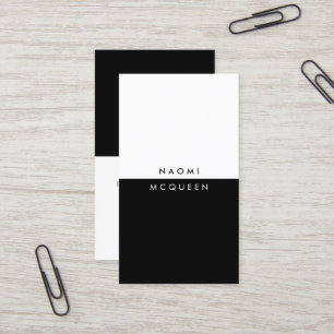 Minimalistische Moderne Schwarz und Weiß Einfach Visitenkarte