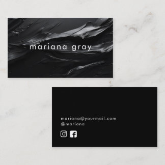 Minimalistische, moderne schwarze Farbe Visitenkarte
