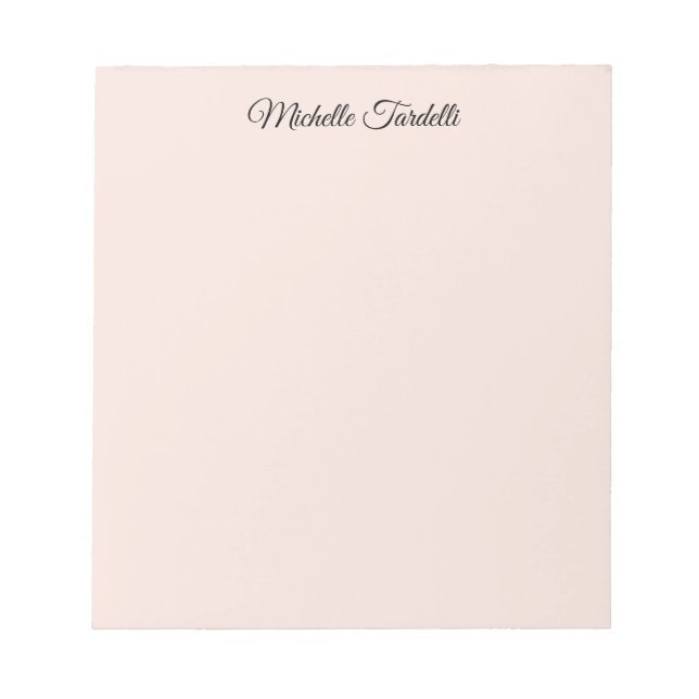 Minimalistische moderne Script-Kalligrafie Notizblock (Vorderseite)