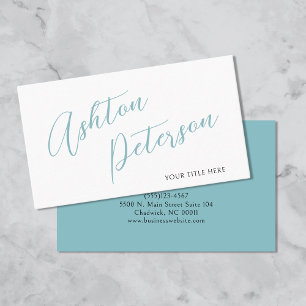 Minimalistische moderne Script Name Business Card Visitenkarte