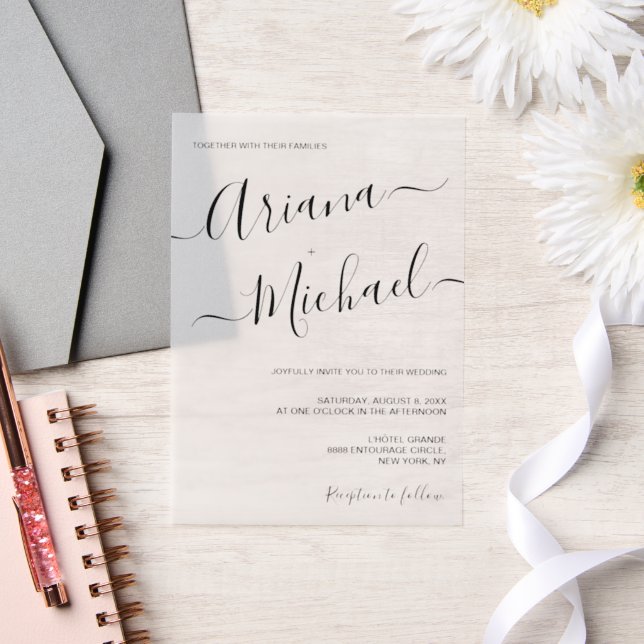 Minimalistische moderne Skriptnamen Hochzeitsüberl (Hochzeit)