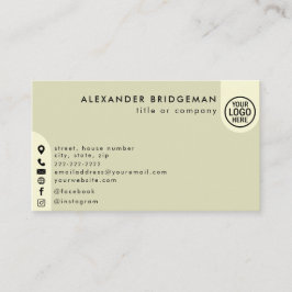 Minimalistische, moderne Social Media Business Car Visitenkarte