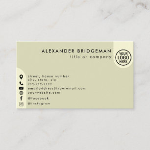Minimalistische, moderne Social Media Business Car Visitenkarte