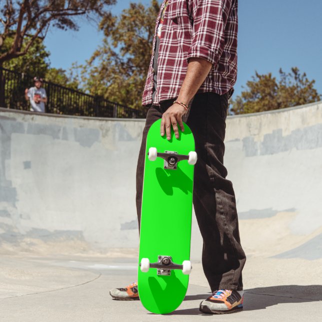 Minimalistische moderne Solid Line Green Color Skateboard (Außenbereich 2)