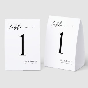Minimalistische moderne Tischnummer Tischaufsteller