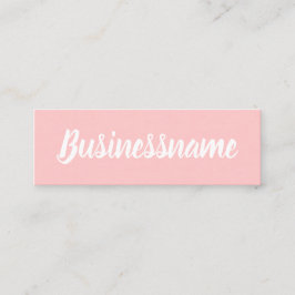 Minimalistische, moderne, trendige, rosa Treuekart Mini Visitenkarte