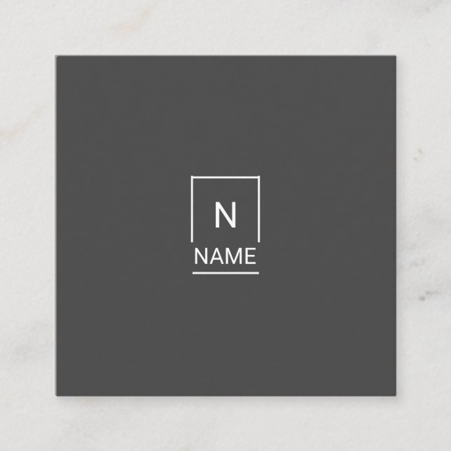 Minimalistische moderne Trendy quadratische Visitenkarte (Vorderseite)