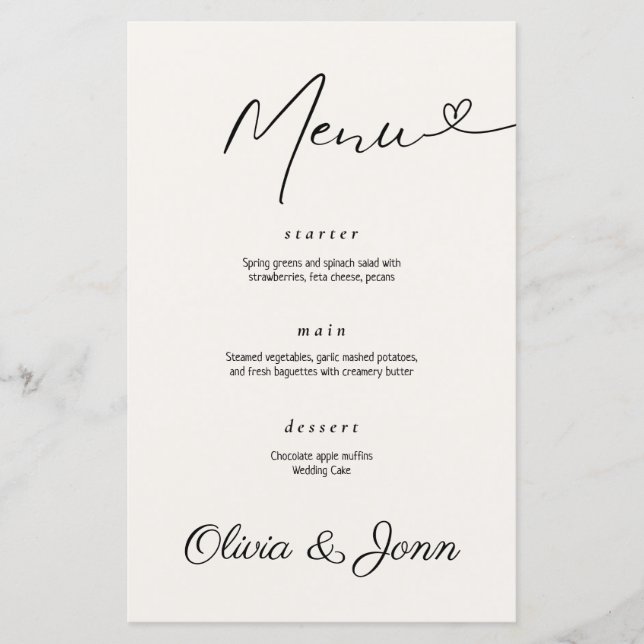 Minimalistische moderne Typografie-Hochzeitkarte (Vorderseite)
