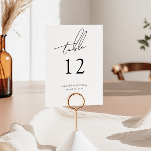 Minimalistische moderne und whimsical Schrift Tischnummer