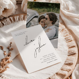 Minimalistische moderne und whimsistische Schrift Einladung