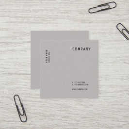 Minimalistische moderne vielseitige graue quadratische visitenkarte