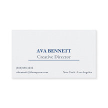 Minimalistische moderne Visitenkarte Navy/Grau