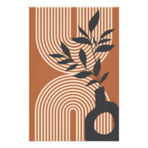 Minimalistische moderne Wandkunst im boho-Stil