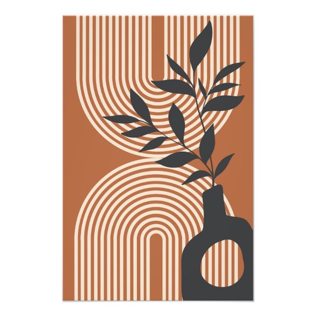 Minimalistische moderne Wandkunst im boho-Stil Fotodruck (Vorne)