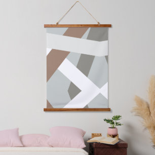 Minimalistische Moderne Wandteppich Mit Holzrahmen
