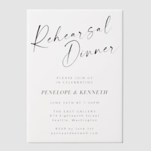 Minimalistische moderne weiße Schrift Probeessen