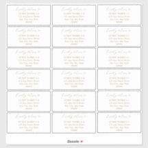 Minimalistische, moderne White Wedding Guest Addre