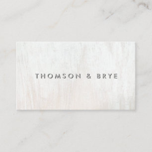 Minimalistische, moderne White Wood Business Card Visitenkarte