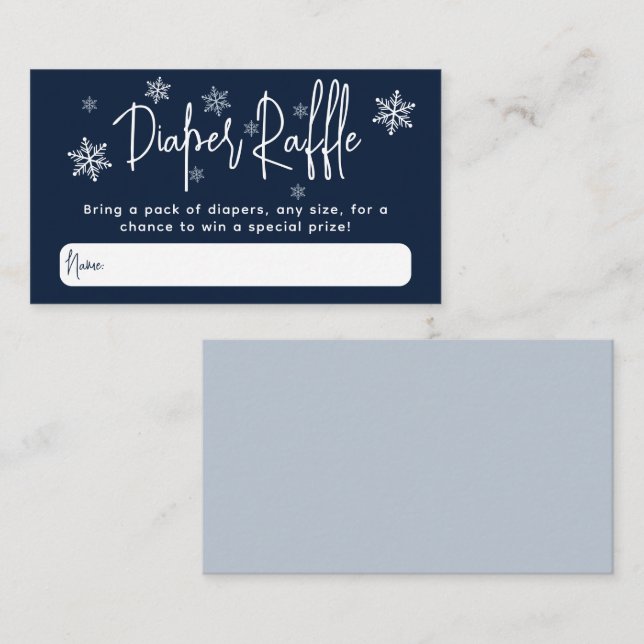 Minimalistische, moderne Winter Baby Boy Dusche Begleitkarte (Vorne/Hinten)