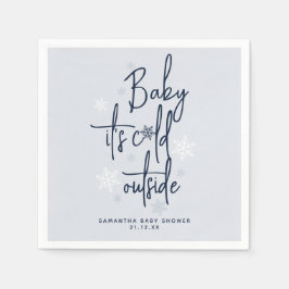 Minimalistische, moderne Winter Baby Boy Dusche Serviette