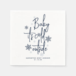 Minimalistische, moderne Winter Baby Boy Dusche Serviette