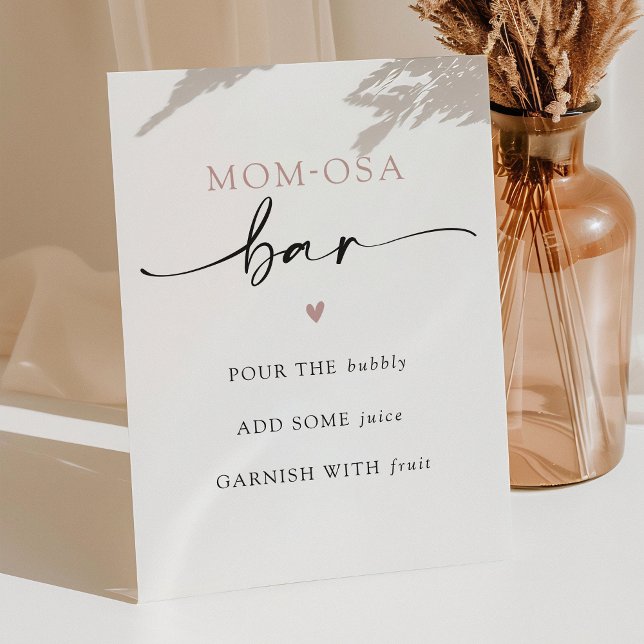 Minimalistische Momosa Bar Cocktail Menü Kinderdus Sockelschild (Von Creator hochgeladen)