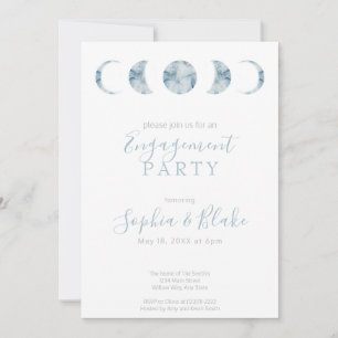 Minimalistische Mondphasen Celestie Engagement Par Einladung