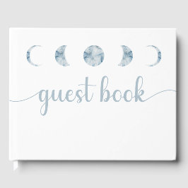 Minimalistische Mondphasen Celestie Hochzeit Gästebuch