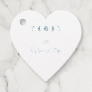 Minimalistische Mondphasen Celestie Hochzeit Geschenkanhänger