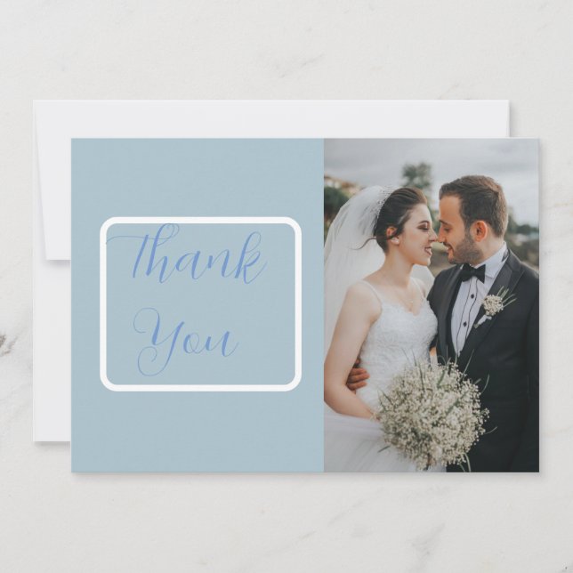 Minimalistische Mondphasen Celestis-Foto Dankeskarte (Vorderseite)