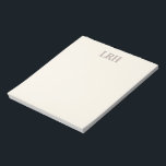 Minimalistische Monogram Bridesmaid Notepad Notizblock<br><div class="desc">Die perfekte Touch für Ihre Bräunungsgeschenke. Dieses elfenbeinfarbene Notizblock mit einem grauen Monogramm gibt ihnen eine personalisierte Touch zu ihren Noten für eine persönliche und elegante Präsentation.</div>