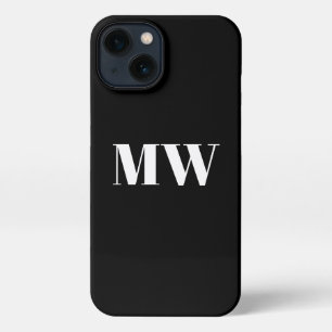 Minimalistische Monogramm benutzerdefinierte Initi iPhone Hülle