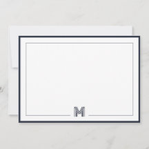 Minimalistische Monogramm-Doppelrand-Korrespondenz