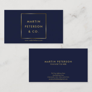 Minimalistische Monogramm   Goldener Platz auf Dun Visitenkarte