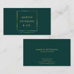 Minimalistische Monogramm   Goldener Platz auf Dun Visitenkarte