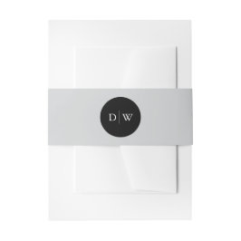 Minimalistische Monogramm-Hochzeit Einladungsbanderole