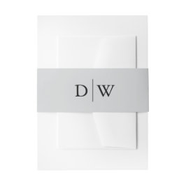 Minimalistische Monogramm-Hochzeit Einladungsbanderole