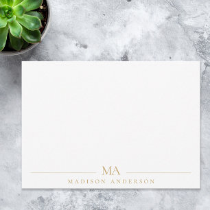 Minimalistische Monogramm-Initialen Modernes Beruf Mitteilungskarte