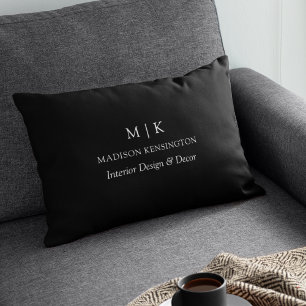 Minimalistische Monogramm oder Hinzufügen von Logo Dekokissen