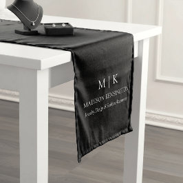 Minimalistische Monogramm oder Hinzufügen von Logo Mittelgroßer Tischläufer