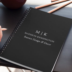 Minimalistische Monogramm oder Hinzufügen von Logo Notizbuch