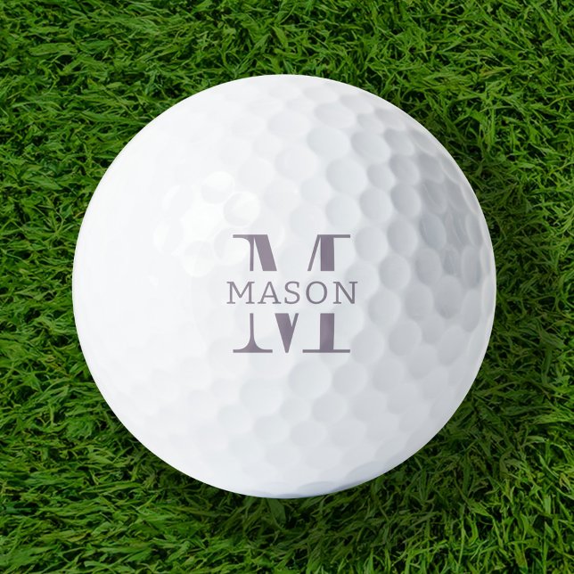 Minimalistische Monogramm Personalisiert Golfball (Von Creator hochgeladen)