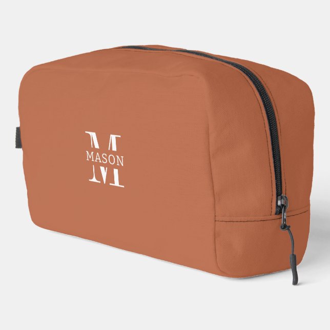 Minimalistische Monogramm Personalisiert Waschbeutel (Rechte Ecke)