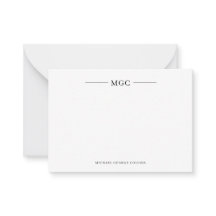 Minimalistische Monogramm-Personalisierte Mens-Not