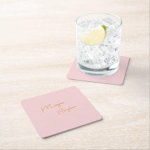 Minimalistische Monogramm-Schrift rosa
