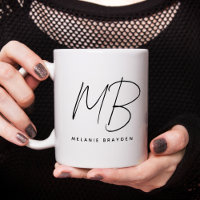 Minimalistische Monogramm Schwarz-Weiß-Bezeichnung