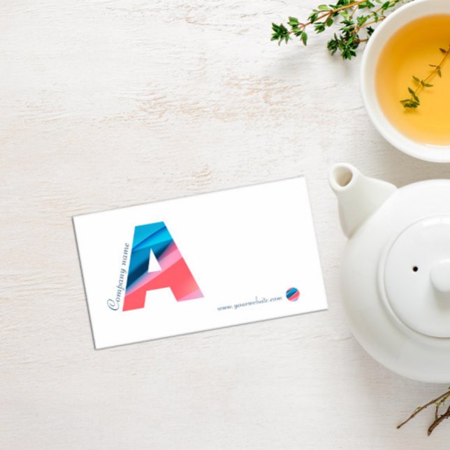 Minimalistische Monogramm-Typografie-Visitenkarte Visitenkarte (Von Creator hochgeladen)