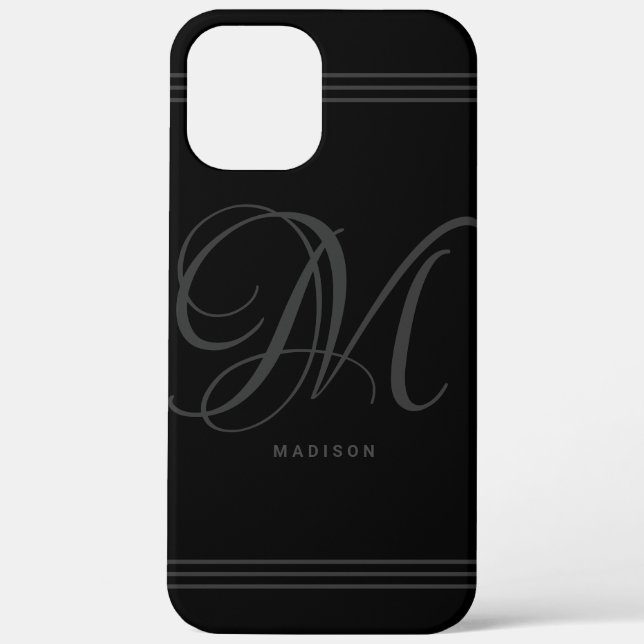Minimalistische Monogramm und Name Case-M Case-Mate iPhone Hülle (Rückseite)