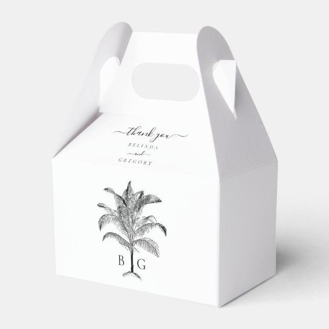Minimalistische Monographie-Palm-Tree Geschenkschachtel (Vorderseite)