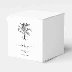 Minimalistische Monographie-Palm-Tree Geschenkschachtel